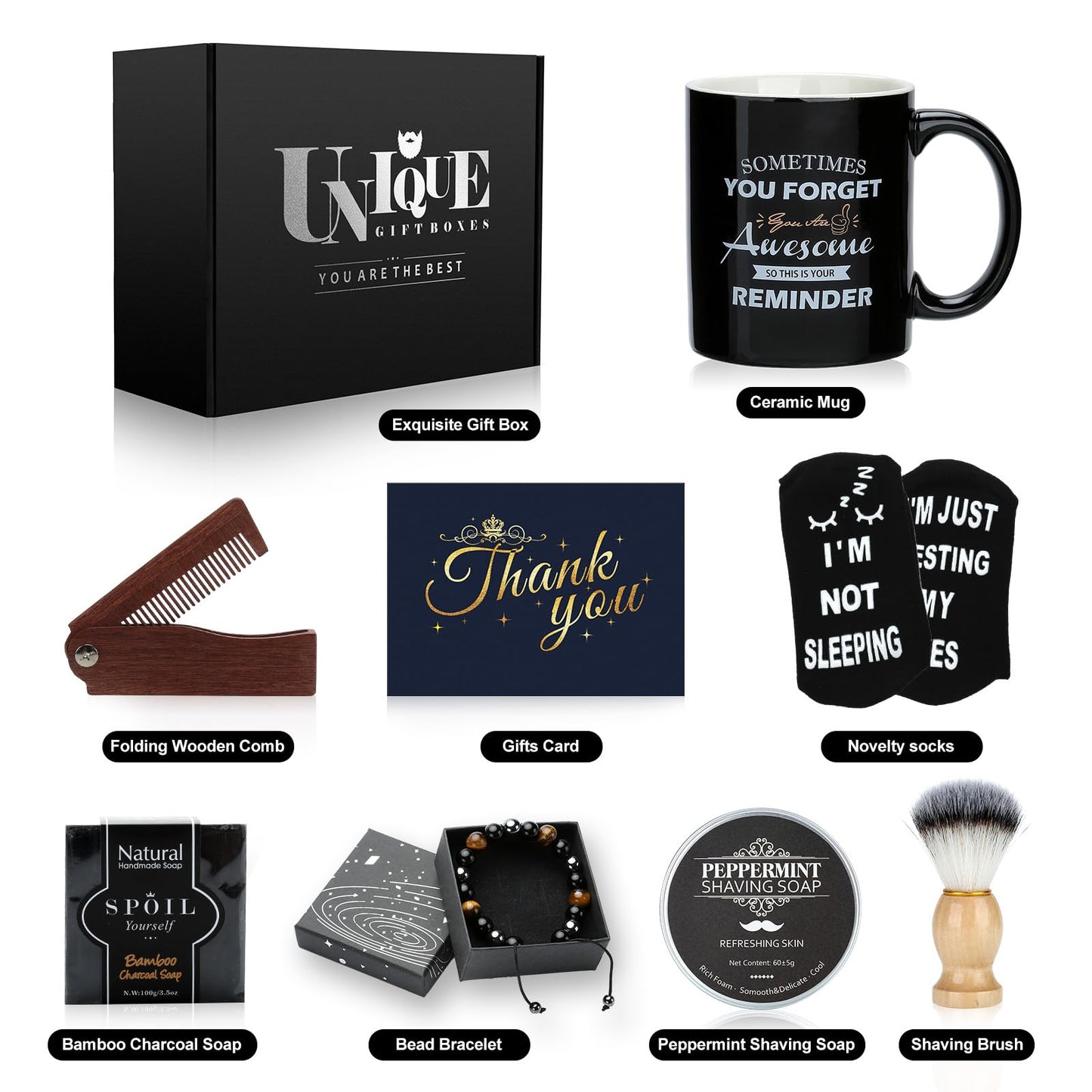 Sovyime Birthday Gifts for Men Who Have Everything, Luxury Gift Set for Men Birthday Gifts Ideas, Funny Men's Gift Baskets for Mens Him, Boyfriend Husband Anniversary Fathers Day Giftss for Dad Daddy