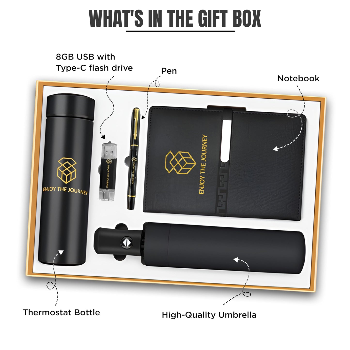 The Prestige Box Enjoy the Journey Premium Gift Box for Corporate Office Business Birthdays Anniversary Special Events Employee Appreciation Gifts Bulk Thank You Gifts for Men Women Dad Mom Uncle Work Gifts