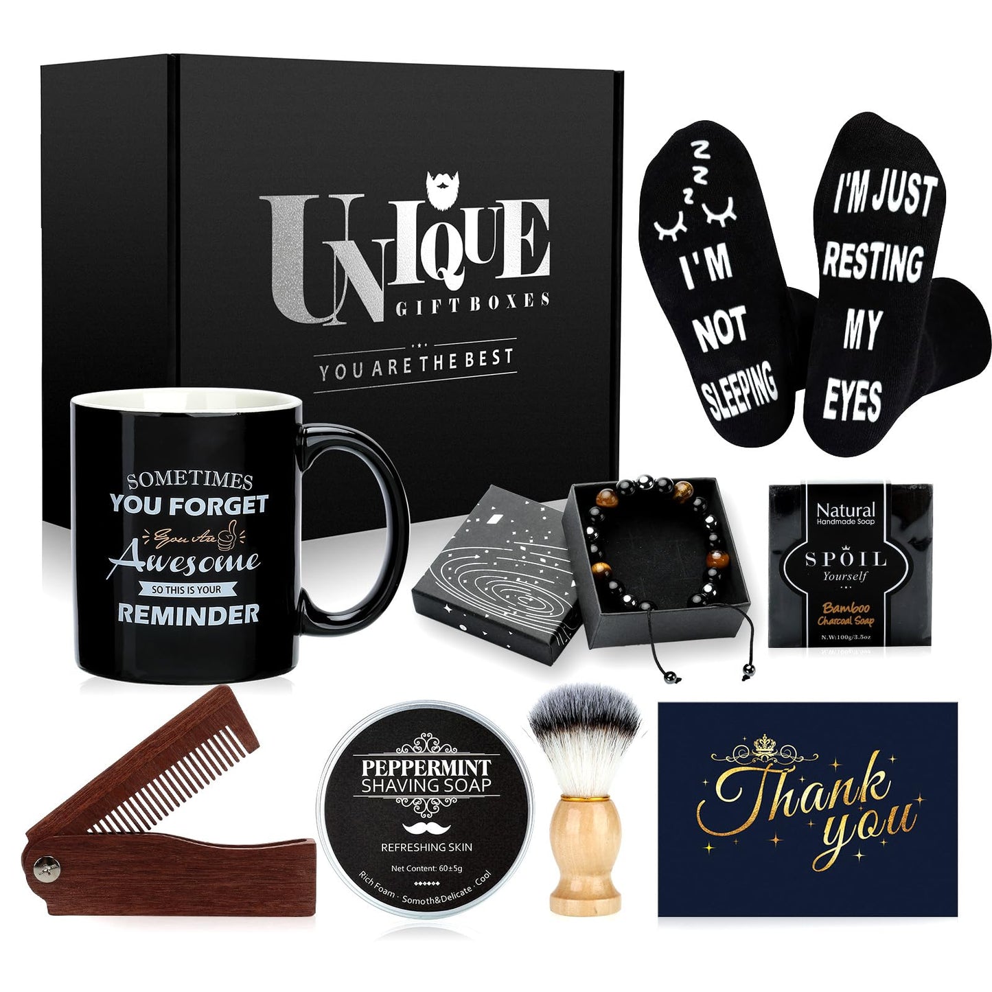 Sovyime Birthday Gifts for Men Who Have Everything, Luxury Gift Set for Men Birthday Gifts Ideas, Funny Men's Gift Baskets for Mens Him, Boyfriend Husband Anniversary Fathers Day Giftss for Dad Daddy