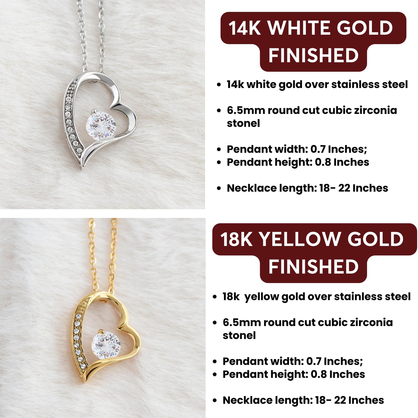 Momavo Jewelry To My Wife - the best thing that ever happened to me ,Forever Love Necklace , Gift For Wife, Gift for her ,Gifts For Wife Romantic, Christmas Birthday Gift, Valentine Gift (Standard Box, 18k Yellow Gold Finish)